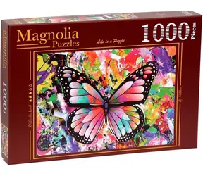 MAGNOLIA Puzzle Barevný motýl / 1000 dílků / 68 x 48 cm