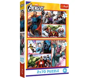 TREFL Puzzle Marvel Avengers: Staň se hrdinou / 2x70 dílků / 27,5 x 18 cm / od 4 let