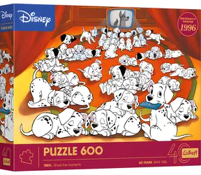 TREFL Puzzle Disney: 101 dalmatinů / 600 dílků / 60 x 40 cm