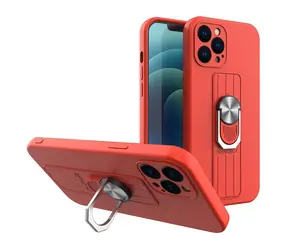 Hurtel Ring Case červená / Kryt / Samsung Galaxy S21 FE / silikon, prsten a stojánek