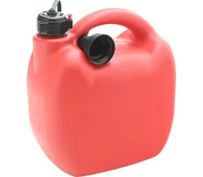 Compass Kanystr plastový 5l červený / Kanystr / na pohonné hmoty / s nálevkou 17 cm