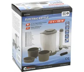 Compass Varná konvice do auta 12V / Varná konvice / 100 W / 0,7 l / 2 šálky