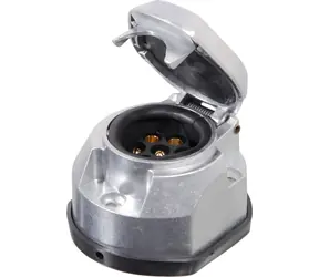 Compass Zásuvka tažného zařízení 7 pólů ALU / Zásuvka / Hliníková / Těsnění / 12-24V / DIN 1724