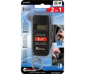 Compass Pneuměřič DIGITAL 2in1 / Pneuměřič / tlak 0-8 bar / hloubka dezénu 0-16 mm / baterie CR2032