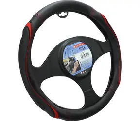 Compass Potah volantu TEAR červená / Potah volantu / 37-39 cm / imitace karbonu