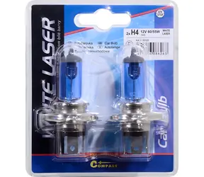 Compass H4 WHITE LASER (08626) / Autožárovka / 12V / 60/55W / P43t / 2ks