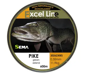 Sema Pike / Rybářský vlasec / 600 m / 0,33 mm / 13,1 kg