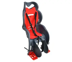 RULYT FLORIDA šedo-červená / Dětská cyklosedačka / na zadní nosič / nosnost 22 kg / pro kola 24-28"