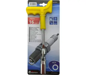 Compass Klíč na svíčky ERGO 16 mm / Nástrčný klíč / kloubová redukce / ergonomická rukojeť