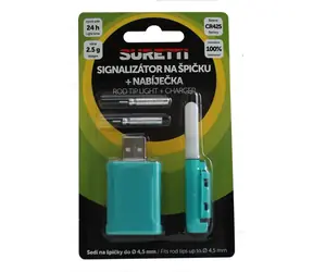 Suretti Signalizátor záběru na špičku prutu / Signalizátor záběru / Bateriový / USB dobíjení