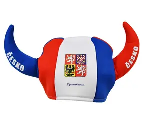 SPORTTEAM Klobouk rohy ČR / Klobouk / Fanouškovský doplněk / obvod 52 cm