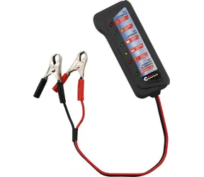 Compass Tester autobaterie a alternátoru 12V / Tester autobaterie / 3 měřicí funkce / svorkové připojení