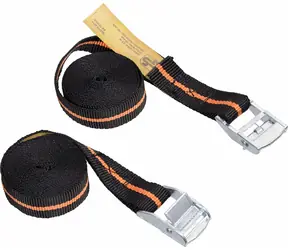 Compass Upínací popruh 2x2,5m TÜV/GS černo-oranžová / Popruh upínací / 25 mm / 250 daN / 2 ks