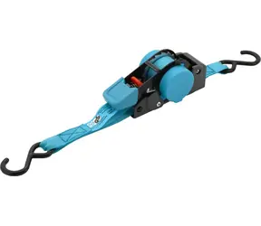 Compass BLUE WAY / Popruh upínací samonavíjecí s ráčnou / 100 daN / 2 m / TÜV/GS