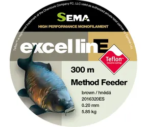 Sema Method Feeder Teflon hnědá / Rybářský vlasec / 300 m / 0,20 mm / 5,85 kg