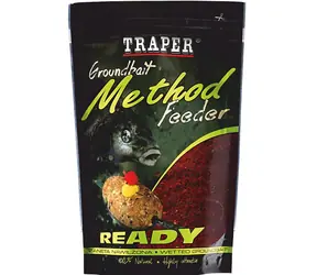 TRAPER Vnadící směs Method Feeder Ready Halibut černý / Balení 10 ks / Feeder, plavaná, položená