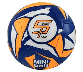 SportTeam Miniball S2 modro-neonově oranžová / Fotbalový míč / Vel. 1 / 12 panelů / Dvouvrstvý