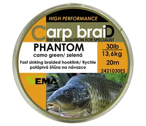 Sema Phantom / Pletená šňůra / 20 m / 30 lbs / 13,6 kg