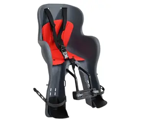 RULYT Přední cyklosedačka CALIFORNIA šedo-červená / Nosnost 15 kg / 9 měsíců - 4 roky / trubka 21-34 mm