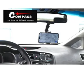 Compass Držák telefonu a GPS s čelistí / Držák do auta / 3D nastavitelné rameno / Šířka 6,5-10 cm