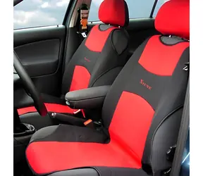 Compass TRIKO červený / Autopotahy / přední sada 2 ks / univerzální