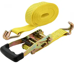 Compass Popruh s ráčnou a háky 2500daN 8m / Upínací popruh / šířka 50 mm / TÜV/GS / žlutá