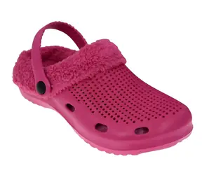 Rulyt LAGO FUR vel. 40 růžová / Obuv s kožíškem / unisex / pantofle i sandály / odepínací kožíšek