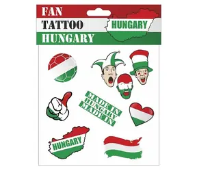 SportTeam Tetovací obtisky Maďarsko / Tetovací obtisky / fanouškovský doplněk / 100% ekologické