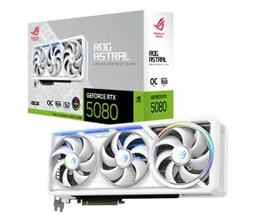 ASUS ROG Astral GeForce RTX 5080 OC White / Grafická karta / 16GB GDDR7 / 256-bit / 2x HDMI + 3x DP / 850W