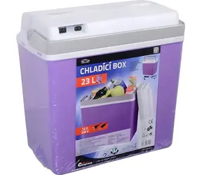 Compass Chladicí box 23 l fialová / Termoelektrický chladicí box / 12V / 230V / max. 10 kg