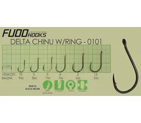 FUDO HOOKS Háček DeltaChinuRing v.2 / Rybářský háček / Balení 6 ks