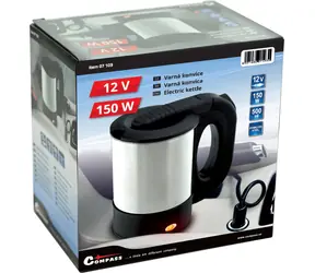 Compass Varná konvice do auta 12V / Varná konvice / Nerezová ocel / 500 ml / 150 W