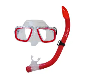 CALTER Potápěčský set JUNIOR S9301+M229 červená / Šnorchl a maska / PVC