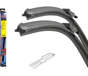Compass Stěrače FLAT SET (SLOT) 550+480 mm / sada řidič a spolujezdec / pro vybrané modely vozů