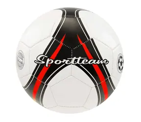 SPORTTEAM Fotbalový míč S2 černo-červený / Míč / Vel. 5 / PVC třívrstvý