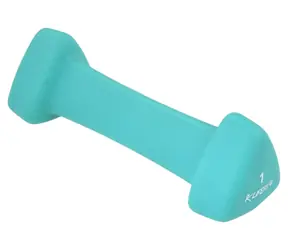 LIFEFIT Činka TRIANGLE tyrkysová / 1 kg / neoprenový povrch / ocelové jádro