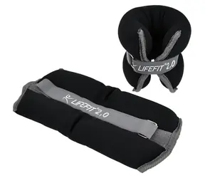 Lifefit Kotník/zápěstí S2 2x2,0 kg černá / Neoprenová zátěž / Suchý zip / Neopren