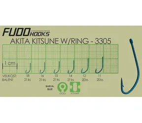 Fudo Hooks Kitsune Ring / Háček / velikost 14 / 21 ks