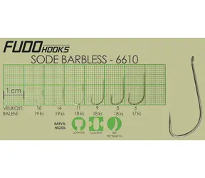 Fudo Hooks Sode Brl vel. 11 / Rybářský háček / 18 ks