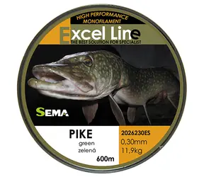 Sema Pike / Rybářský vlasec / 600 m / 0,35 mm / 15,7 kg