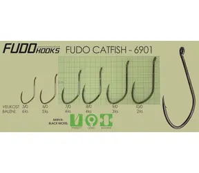 FUDO HOOKS® Háček Catfish vel. 9/0 / Rybářský háček / pro lov sumce / 3 ks