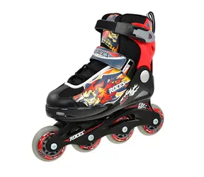 Roces COMPY 5.0 Boy černá, červená / Kolečkové brusle / vel. S (30-33) / ABEC 3 / kolečka 64x24 mm