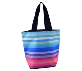 RULYT Chladicí taška plážová pruhovaná / Chladicí taška / 20 l / 37x34x16 cm / 600D polyester