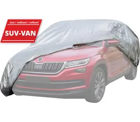 Compass SILVER RAIN / Ochranná plachta na auto / velikost SUV-VAN / 515x195x142 cm / stříbrná