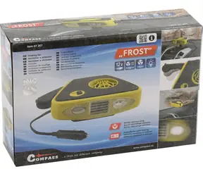 Compass FROST 3in1 / Ventilátor s topením do auta / 12V / LED světlo / výklopná rukojeť