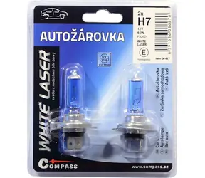 Compass H7 WHITE LASER / Autožárovka / 12V / 55W / PX26d / 2ks