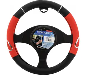 Compass Potah volantu RALLY červená / Potah volantu / 37-39 cm