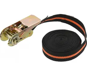 Compass Popruh s ráčnou TÜV/GS černo-oranžový / Upínací popruh / 125daN / 25 mm x 5 m