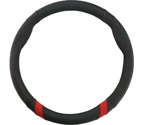 Compass Potah volantu TOURING červená / Potah volantu / 37-39 cm / imitace karbonu