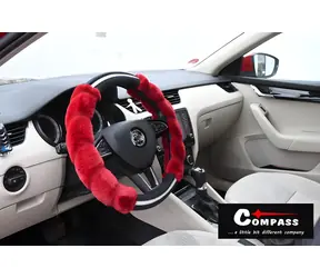 Compass DIAMOND červeno-černá / Potah volantu / 37-39 cm